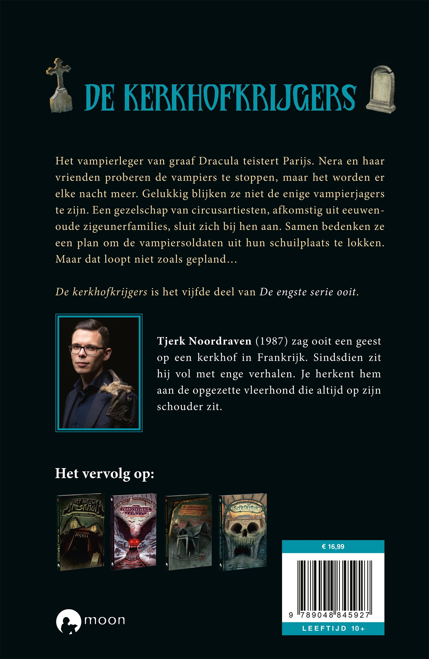 Achterkant van De kerkhofkrijgers