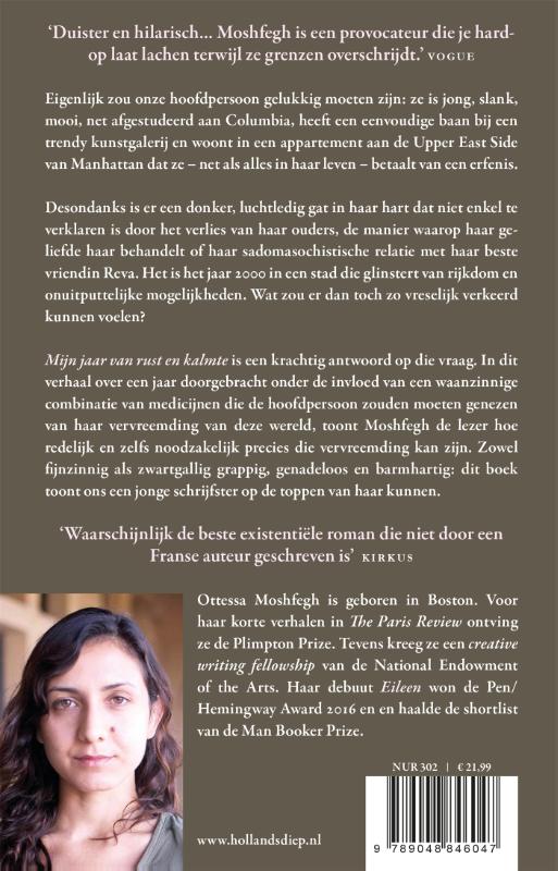Achterkant van Mijn jaar van rust en kalmte
