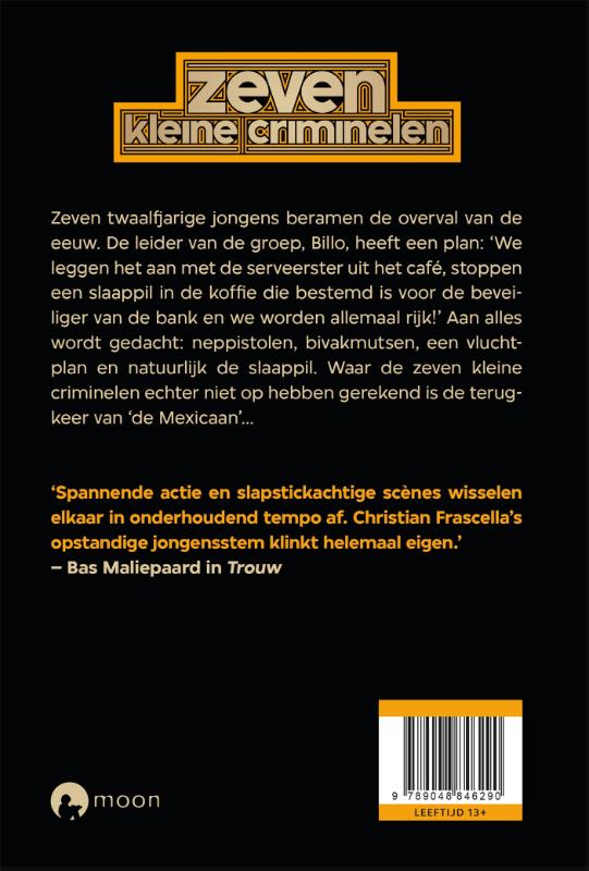 Achterkant van Zeven kleine criminelen