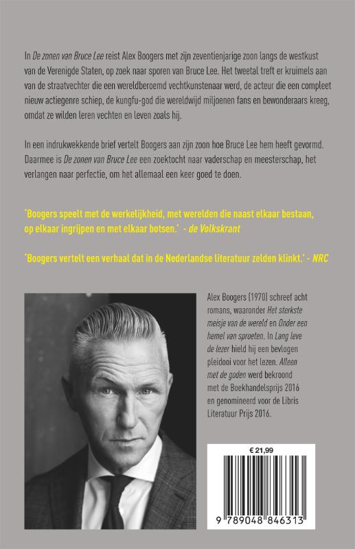Achterkant van De zonen van Bruce Lee