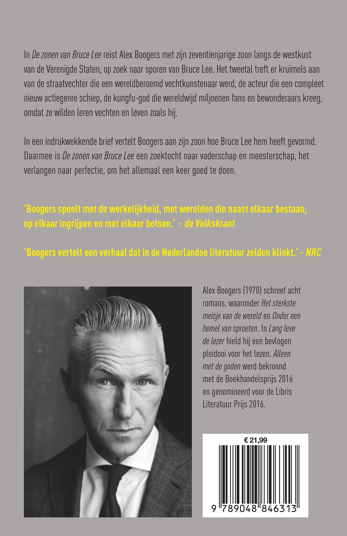 Achterkant van De zonen van Bruce Lee