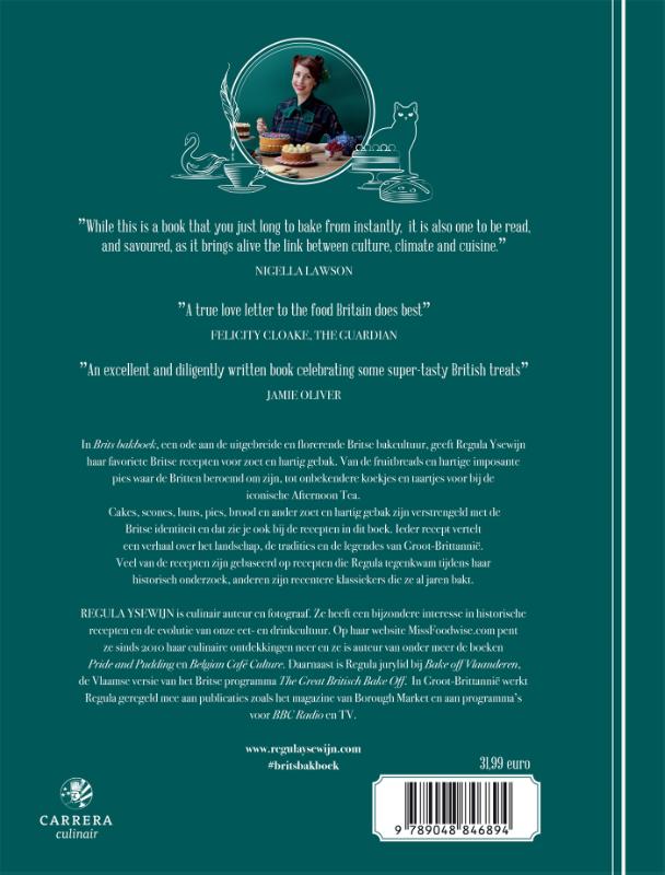 Achterkant van Brits bakboek