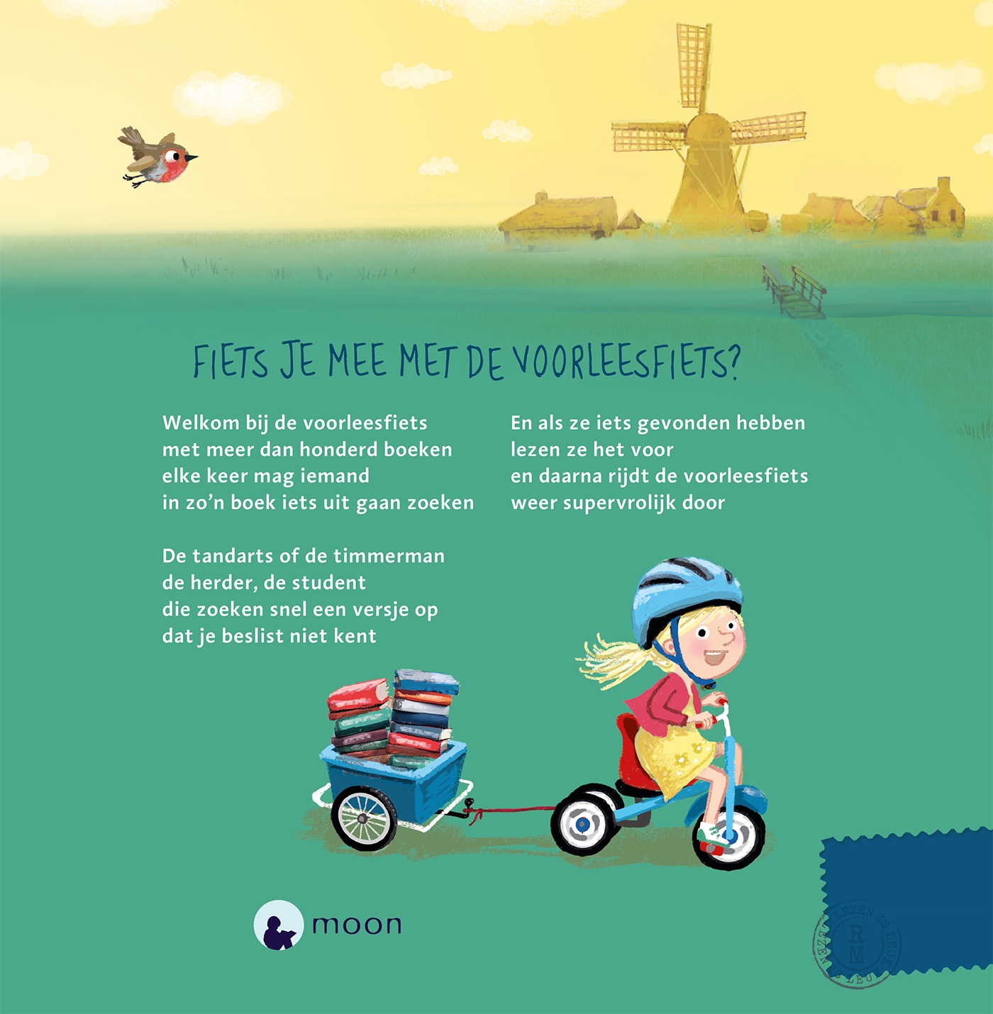Achterkant van De voorleesfiets