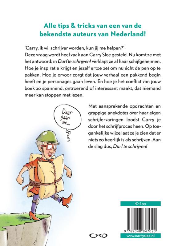 Achterkant van Durf te schrijven!