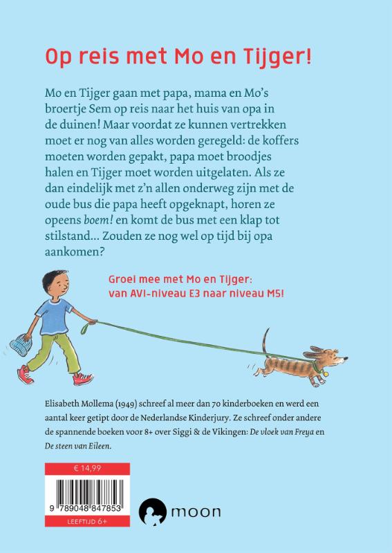 Achterkant van Mo en Tijger gaan op reis