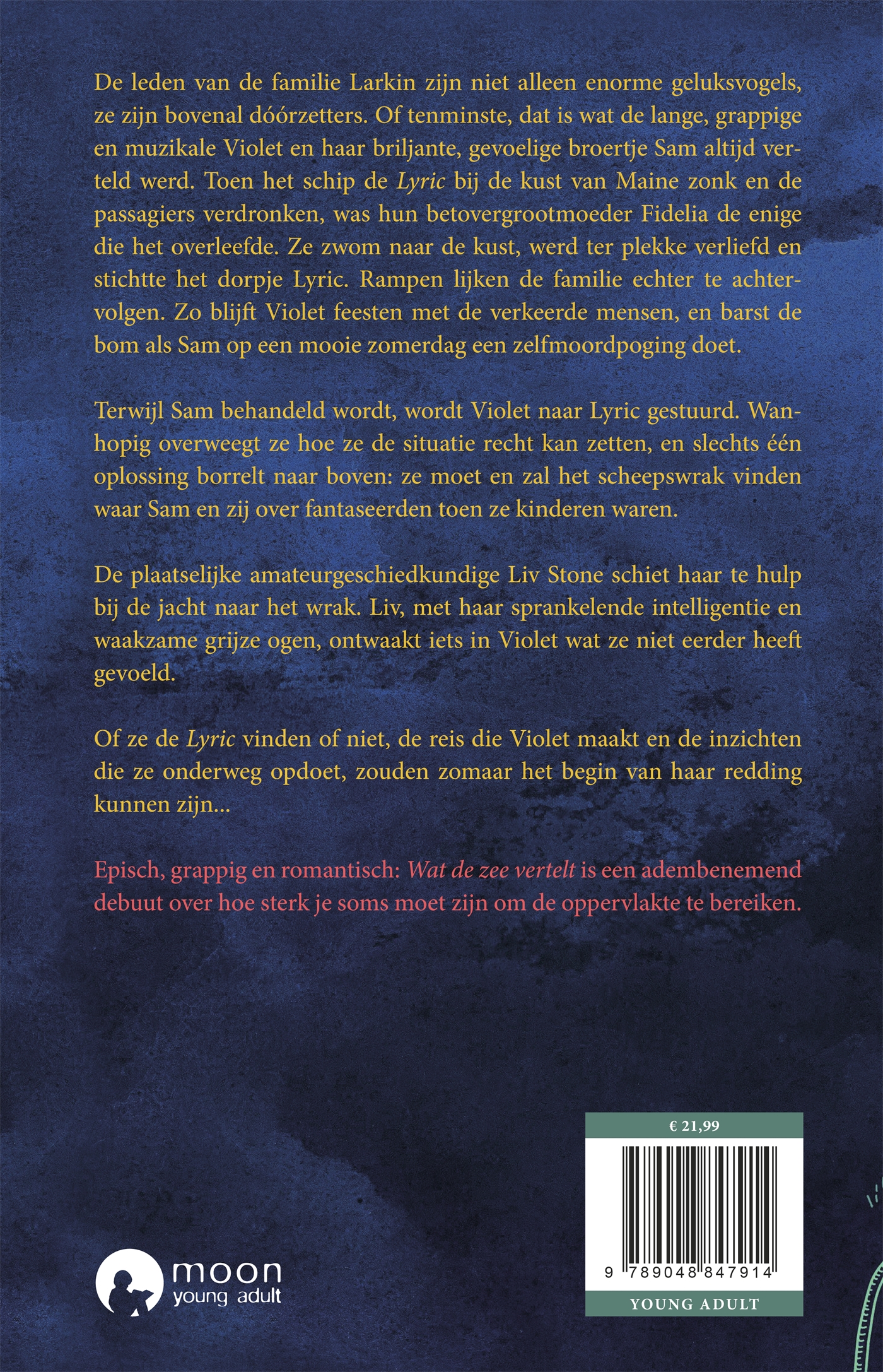 Achterkant van Wat de zee vertelt