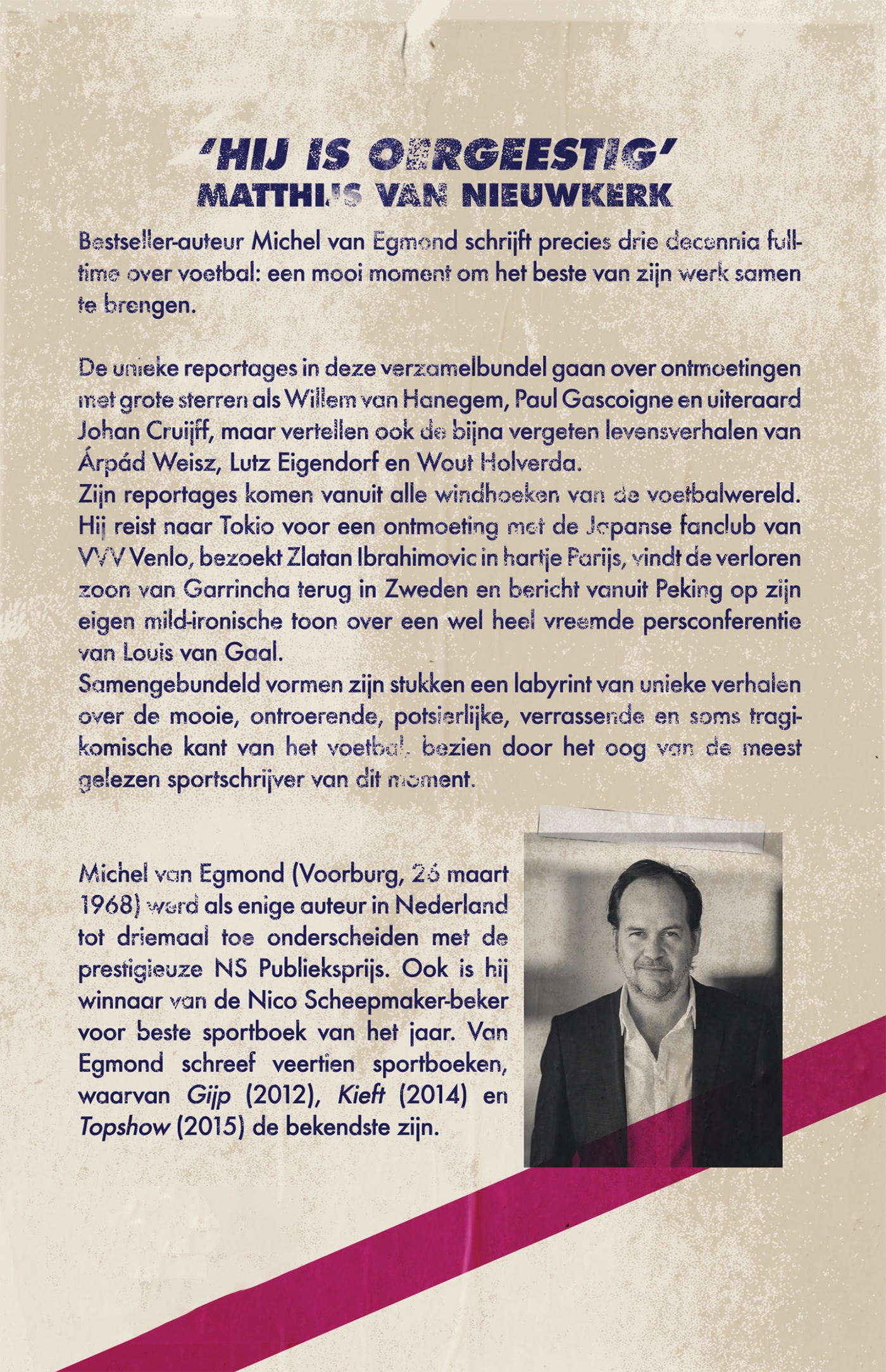 Achterkant van 14 gemiste oproepen van Cruijff