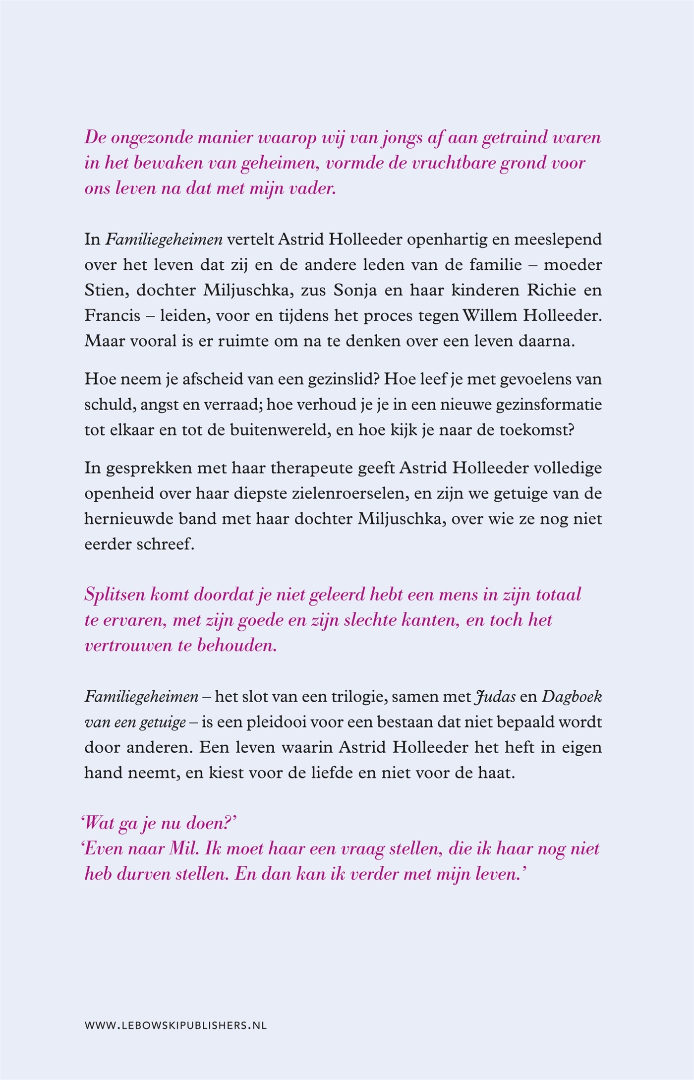 Achterkant van Familiegeheimen