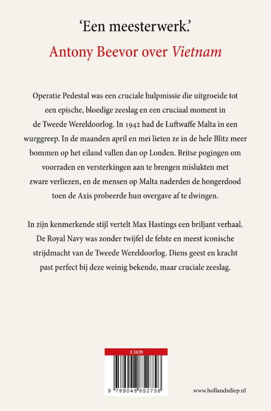 Achterkant van Operatie Pedestal