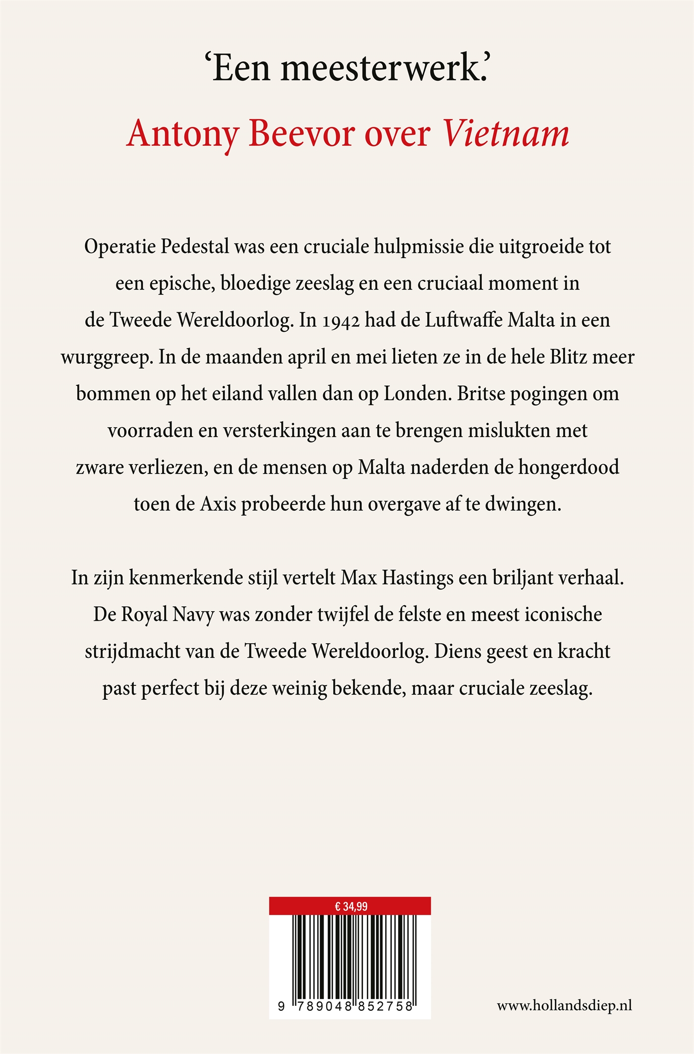 Achterkant van Operatie Pedestal