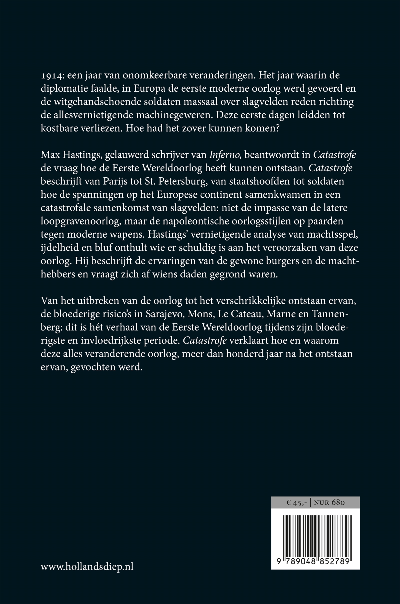 Achterkant van Catastrofe