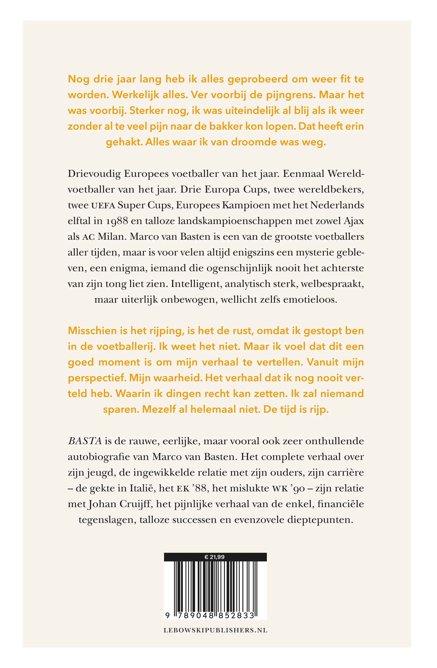 Achterkant van BASTA