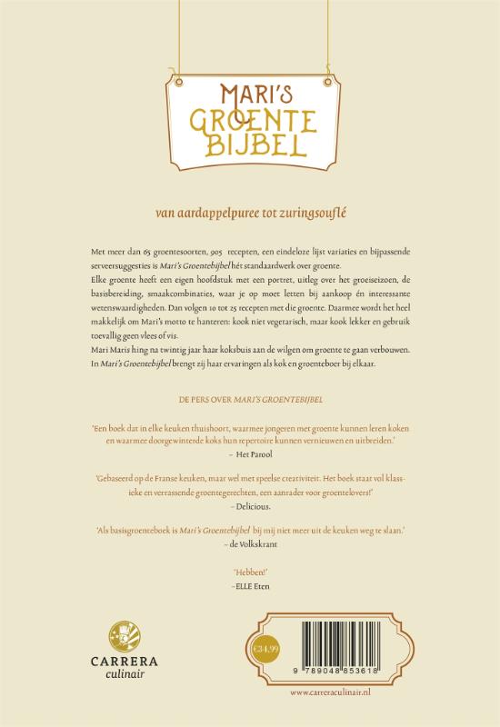 Achterkant van Mari's groentebijbel
