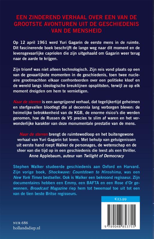 Achterkant van Naar de sterren