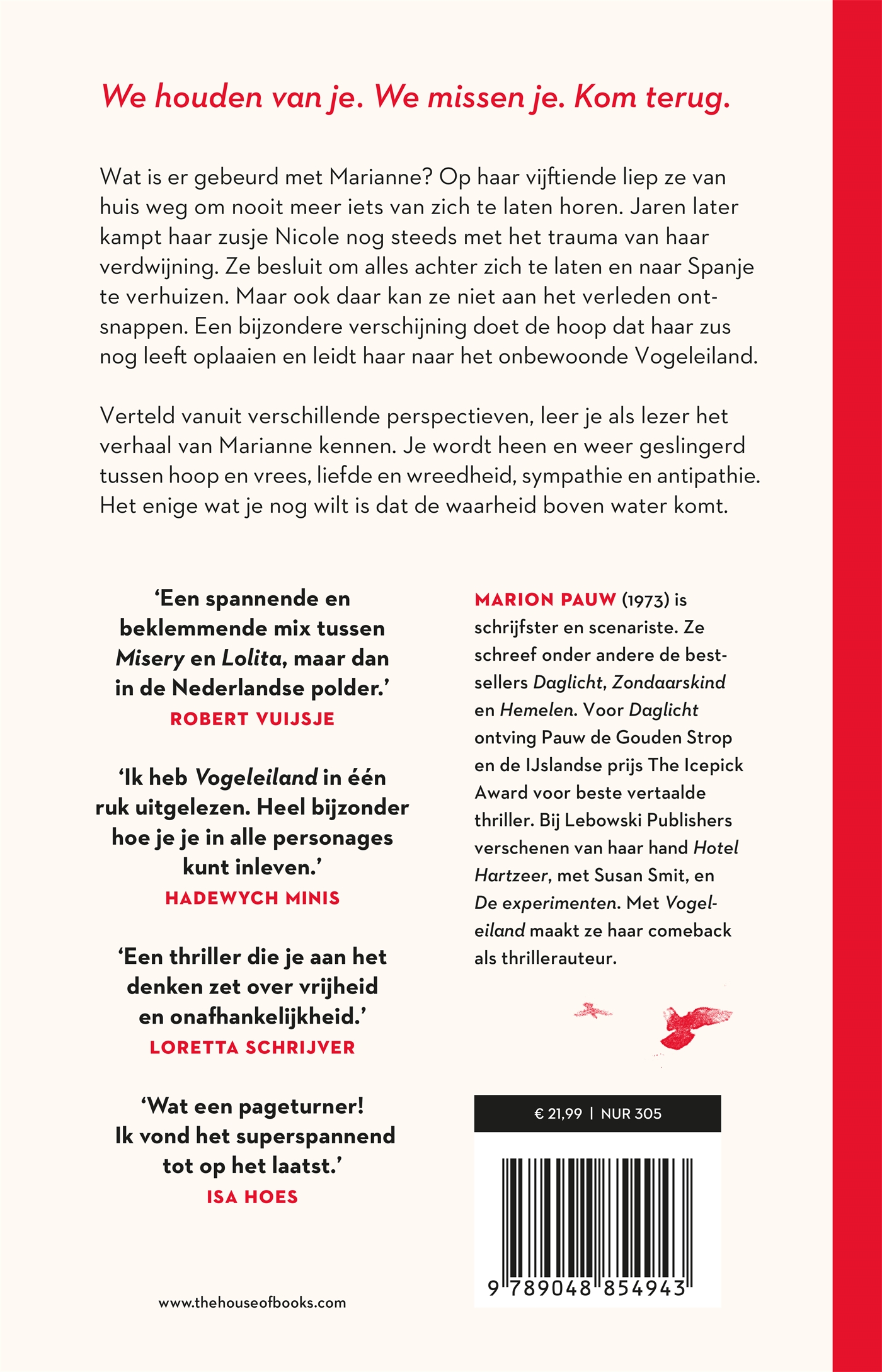 Achterkant van Vogeleiland
