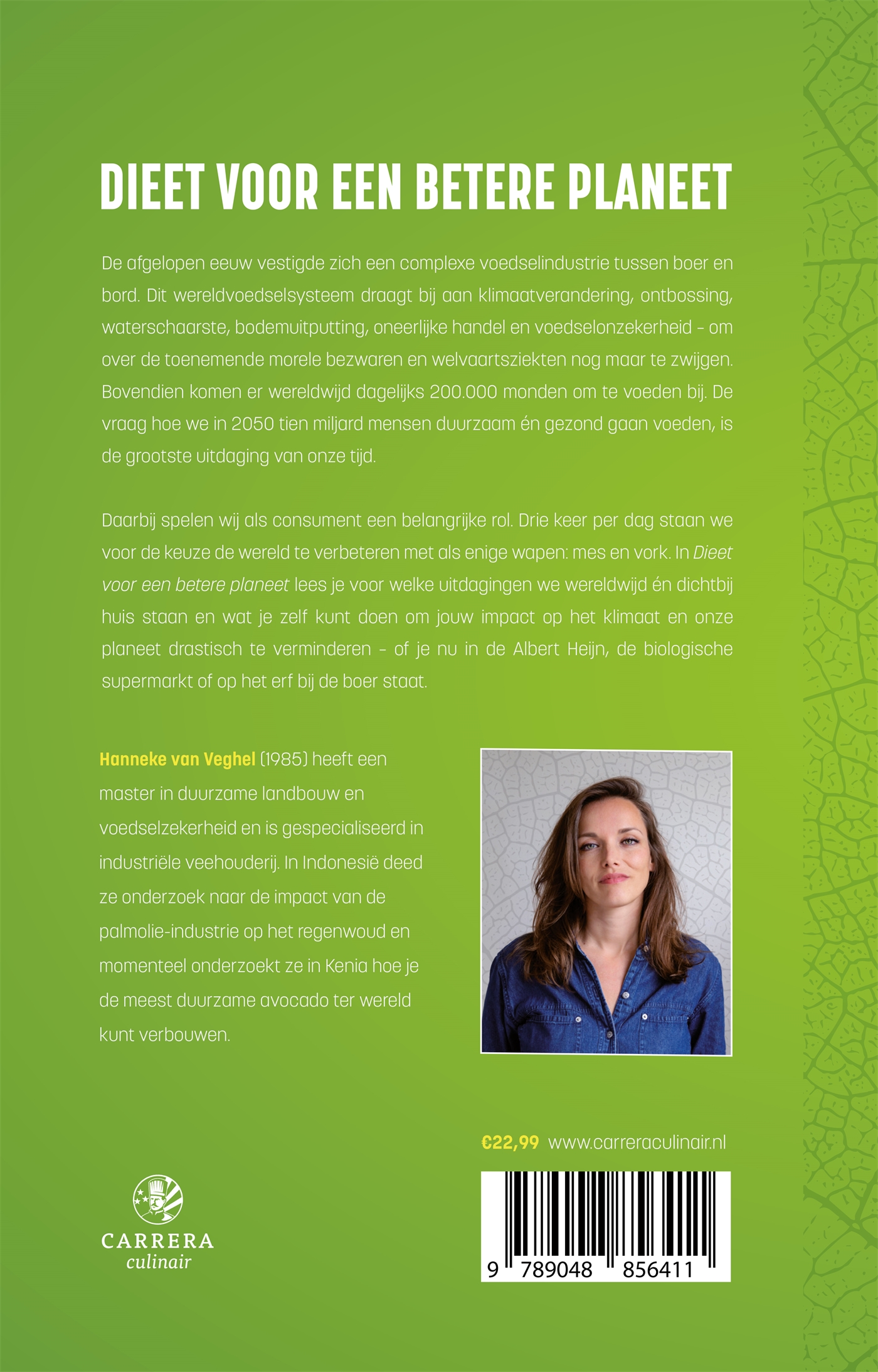 Achterkant van Dieet voor een betere planeet