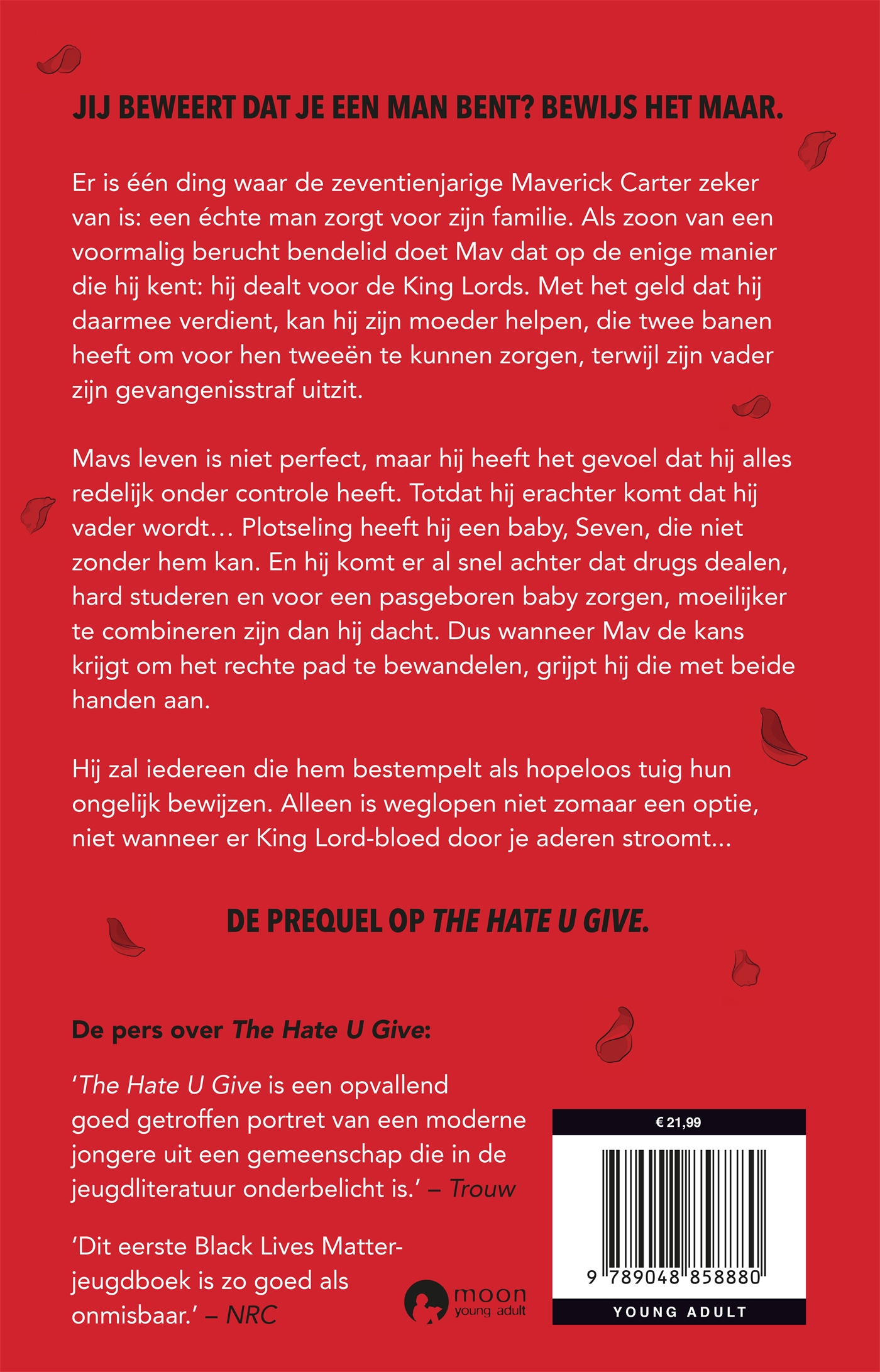 Achterkant van De roos uit het beton