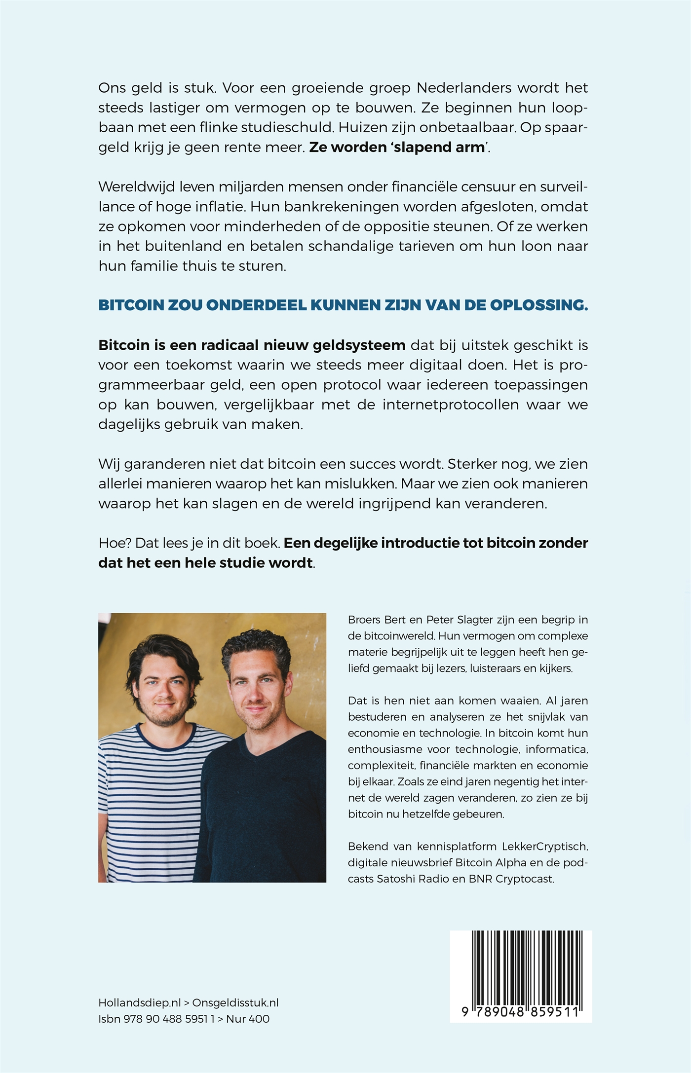 Achterkant van Ons geld is stuk