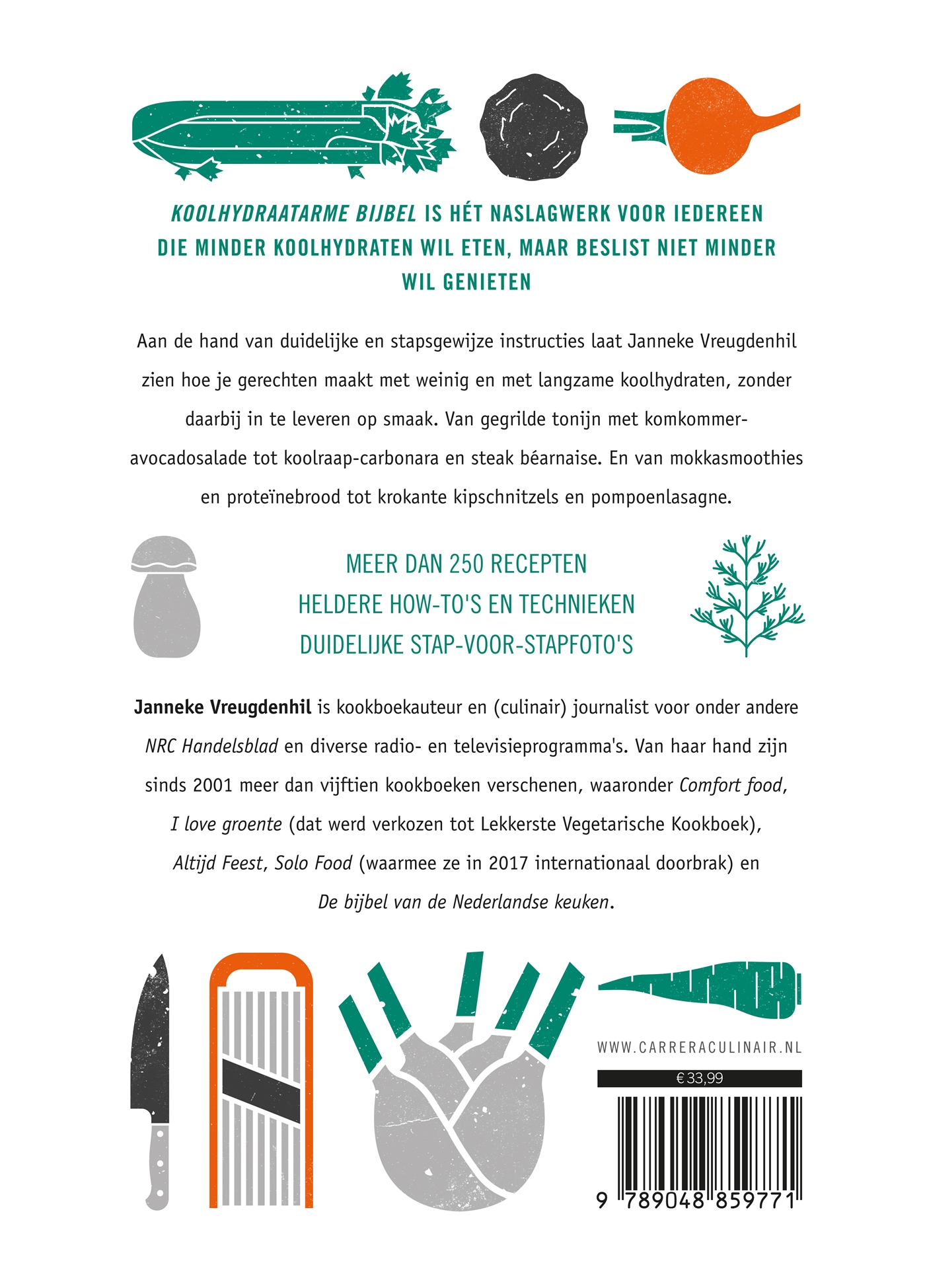 Achterkant van Koolhydraatarme bijbel