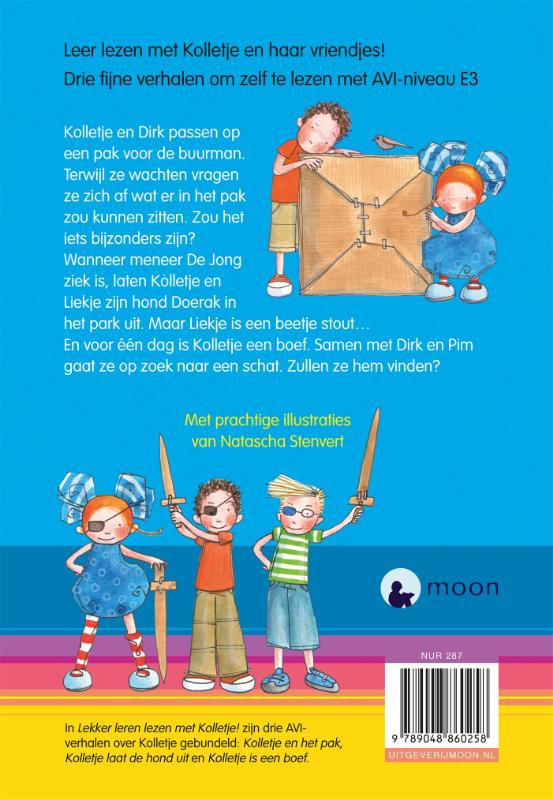 Achterkant van Lekker leren lezen met Kolletje!
