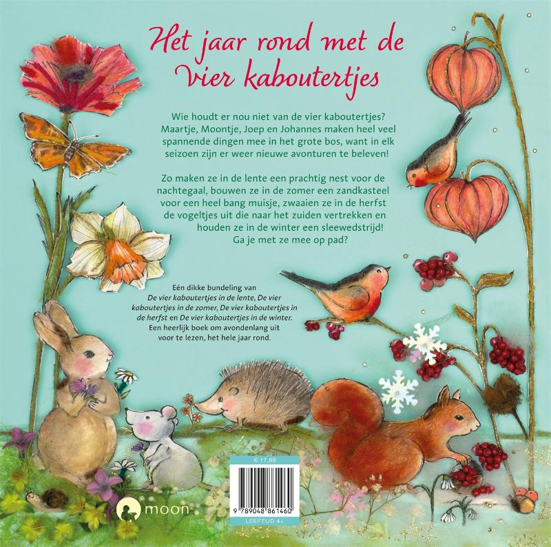 Achterkant van Het jaar rond met de vier kaboutertjes