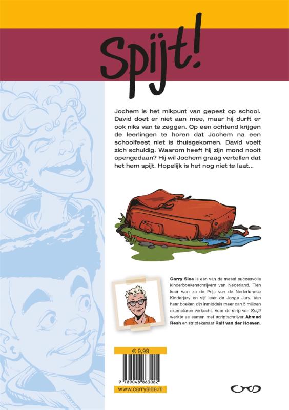 Achterkant van Spijt! - Stripboek
