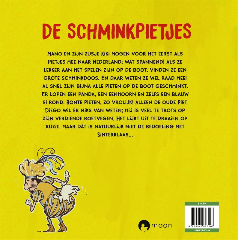Achterkant van De schminkpietjes