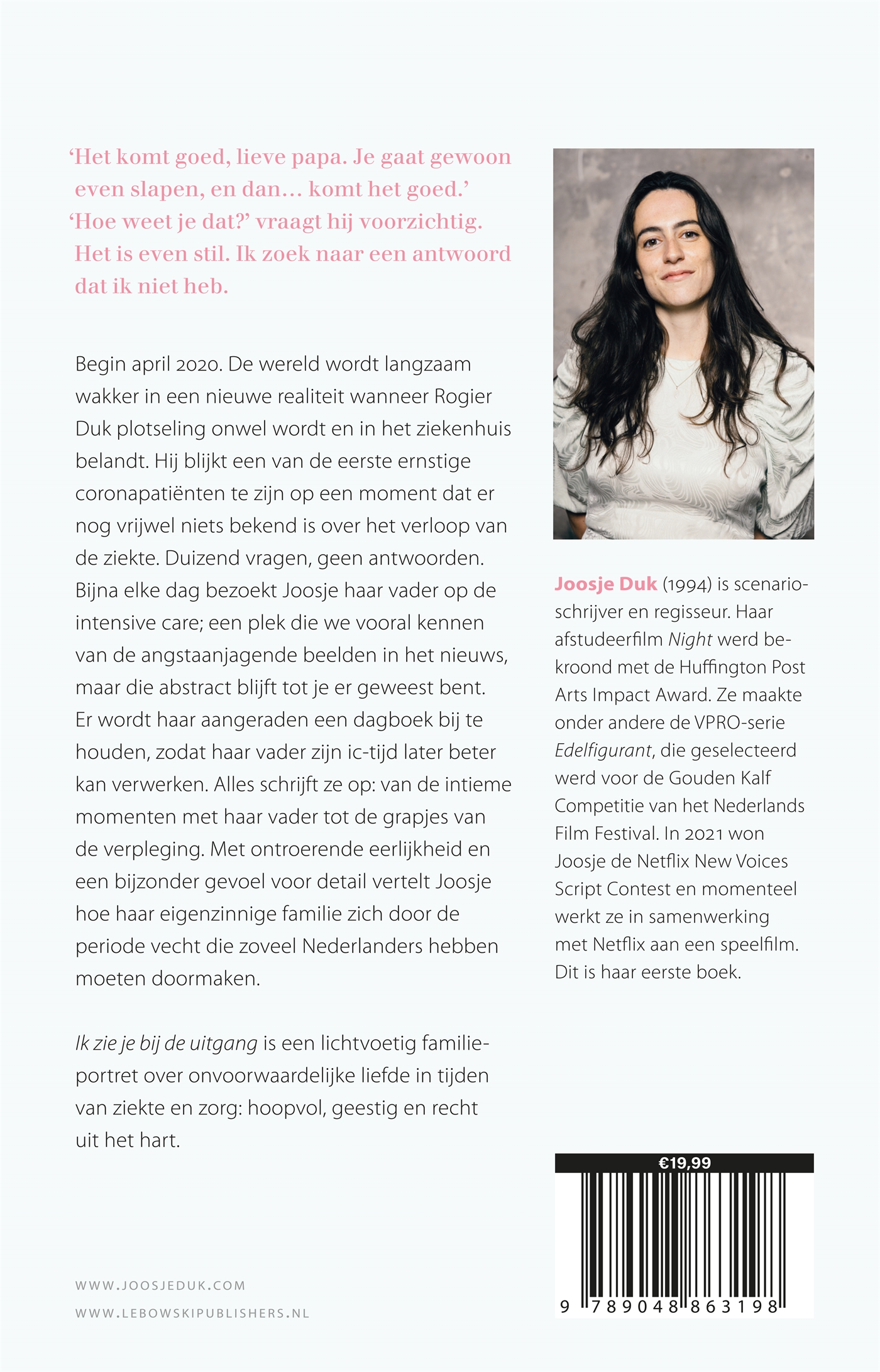 Achterkant van Ik zie je bij de uitgang