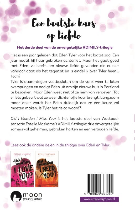 Achterkant van Did I Mention I Miss You?