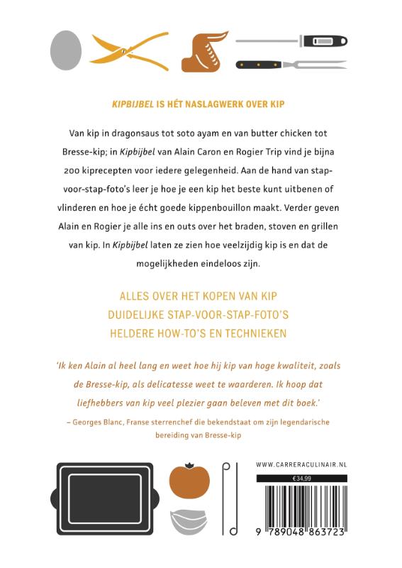 Achterkant van Kipbijbel