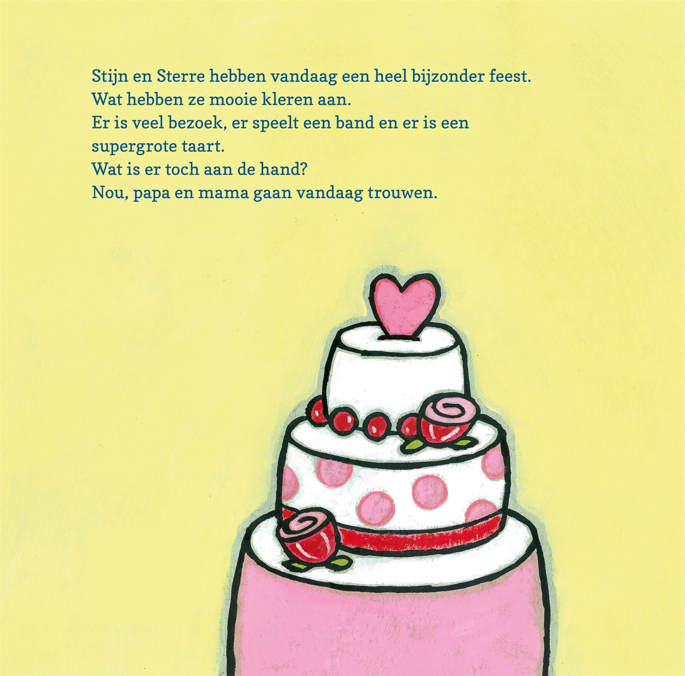 Achterkant van Vandaag gaan we trouwen