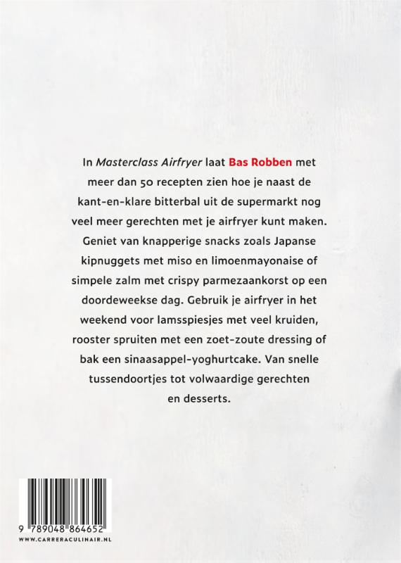Achterkant van Airfryer