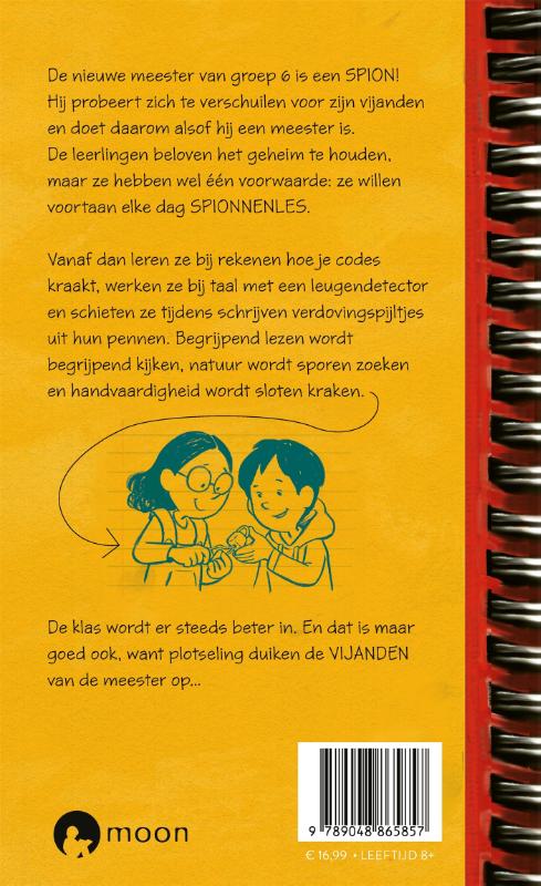 Achterkant van Meester Spion