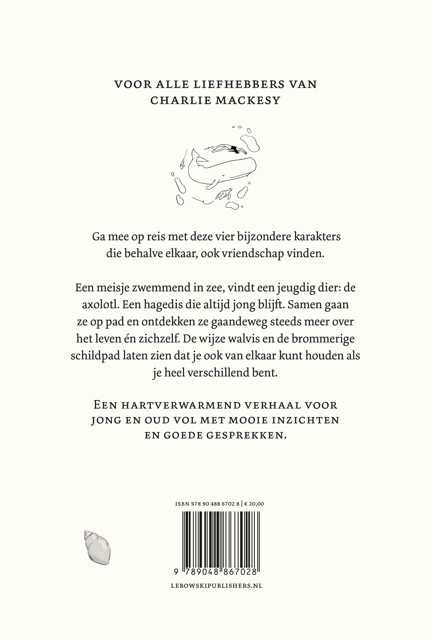 Achterkant van Het meisje, de walvis, de schildpad en de axolotl