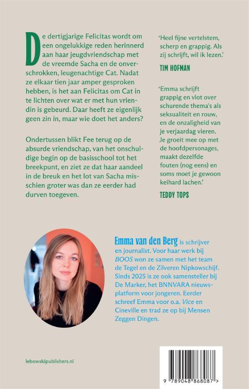 Achterkant van We zijn hier niet om vrienden te maken