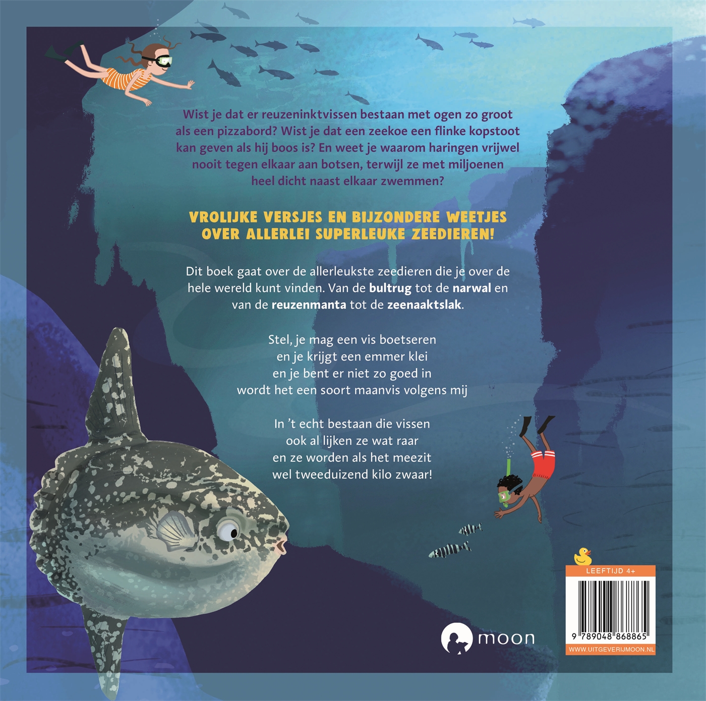 Achterkant van Het dikke zeedierenboek