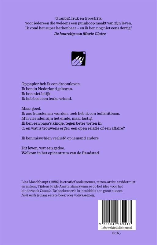 Achterkant van Niet mals