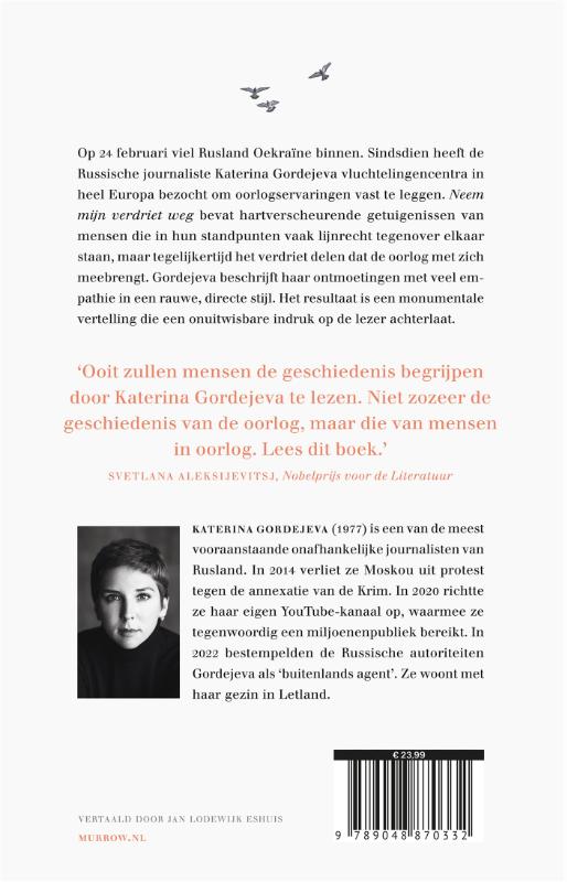 Achterkant van Neem mijn verdriet weg