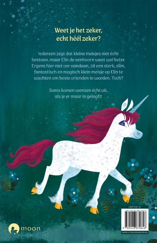 Achterkant van Elin de eenhoorn