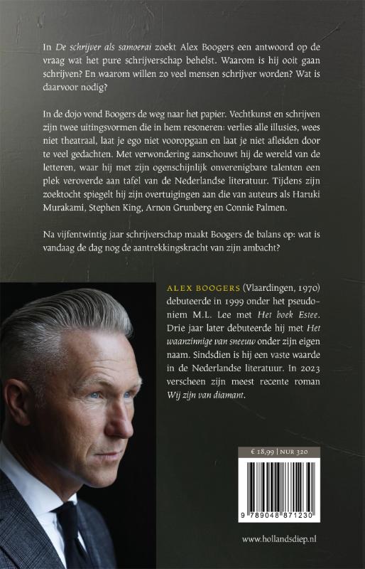 Achterkant van De schrijver als samoerai
