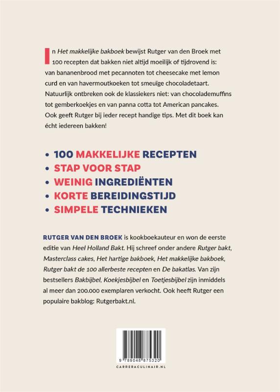 Achterkant van Het makkelijke bakboek