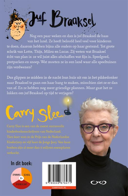 Achterkant van Juf Braaksel en de verschrikkelijke klopgeest