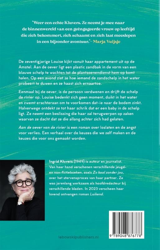 Achterkant van Aan de oever van de rivier