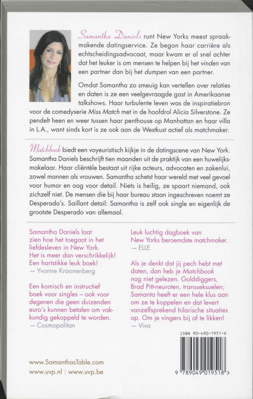 Achterkant van Matchbook
