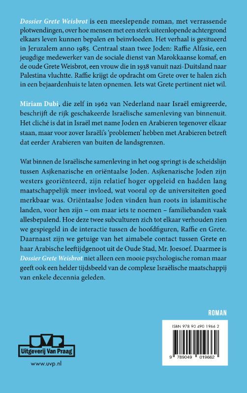 Achterkant van Dossier Grete Weisbrot