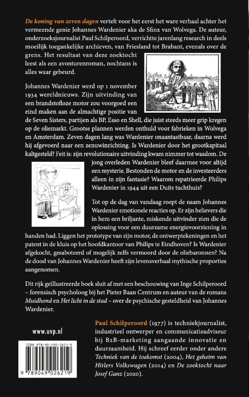 Achterkant van De koning van zeven dagen