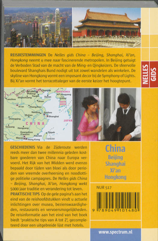 Achterkant van Nelles gids China Beijing Shanghai en Hongkong