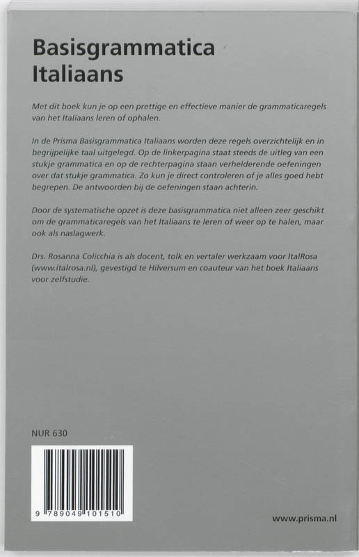 Achterkant van Italiaans