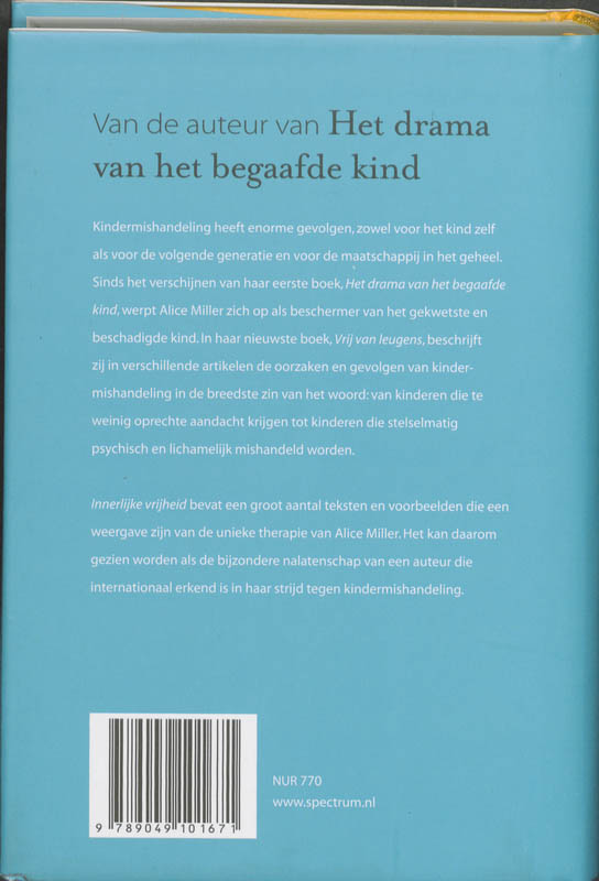 Achterkant van Vrij van leugens