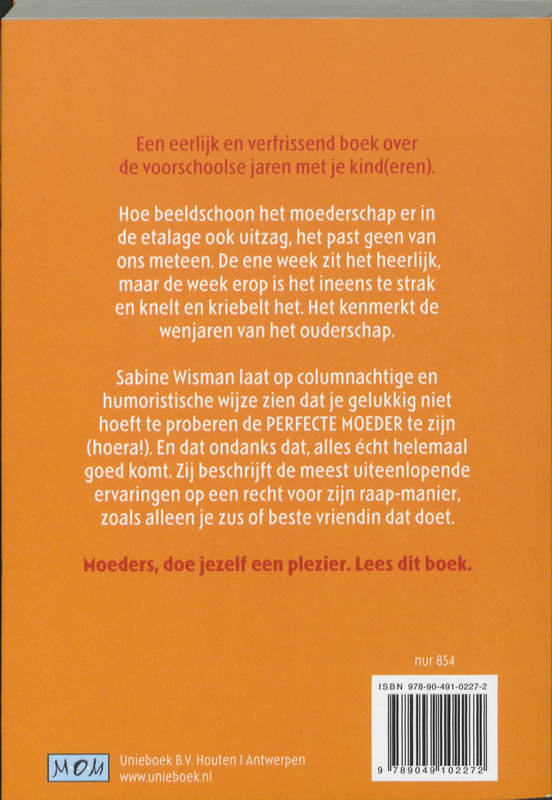 Achterkant van Hoera! Ik ben geen perfecte moeder!